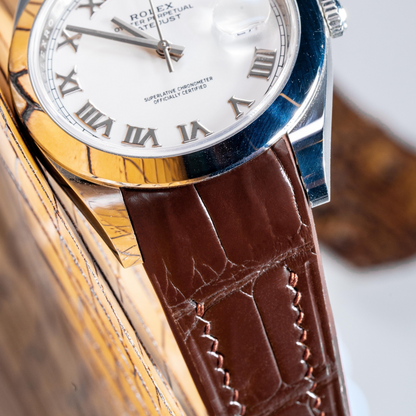 Alligator Leather Strap for Rolex Datejust