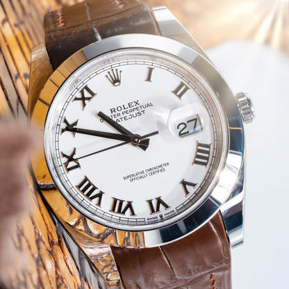 Alligator Leather Strap for Rolex Datejust