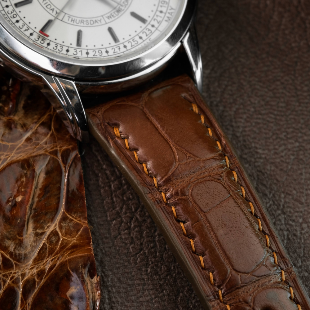 Alligator Leather Strap for Patek Philippe Weekly Calendar