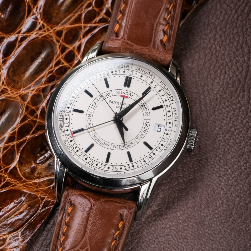 Alligator Leather Strap for Patek Philippe Weekly Calendar