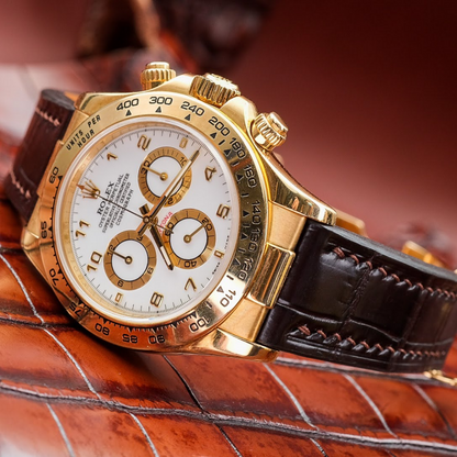 Rolex Daytona Alligator Leather Strap – Deployant Clasp Compatible