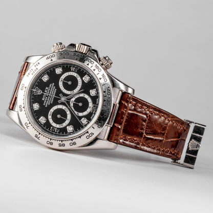 Rolex Daytona Alligator Leather Strap – Deployant Clasp Compatible