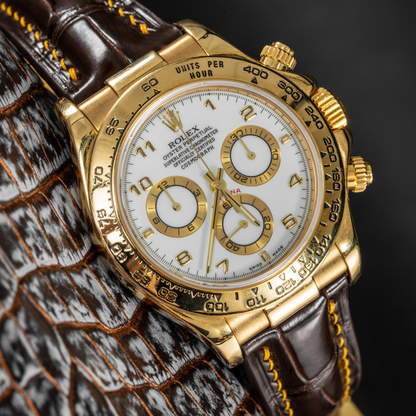 Rolex Daytona Alligator Leather Strap – Deployant Clasp Compatible
