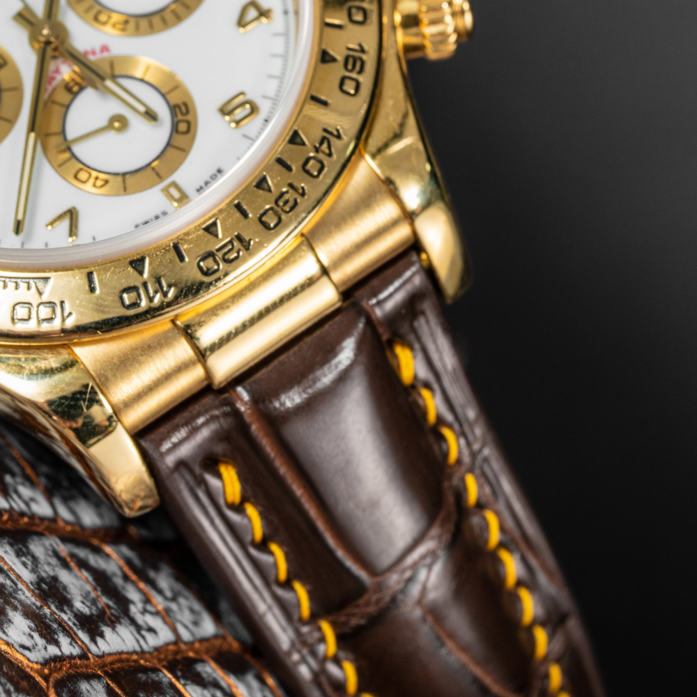 Rolex Daytona Alligator Leather Strap – Deployant Clasp Compatible