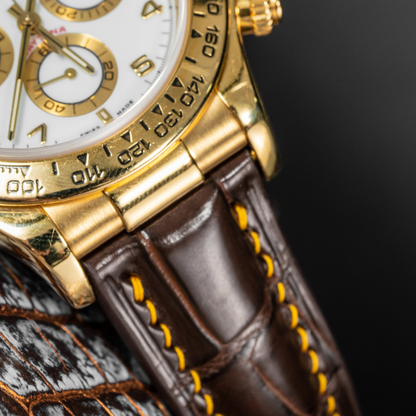 Rolex Daytona Alligator Leather Strap – Deployant Clasp Compatible