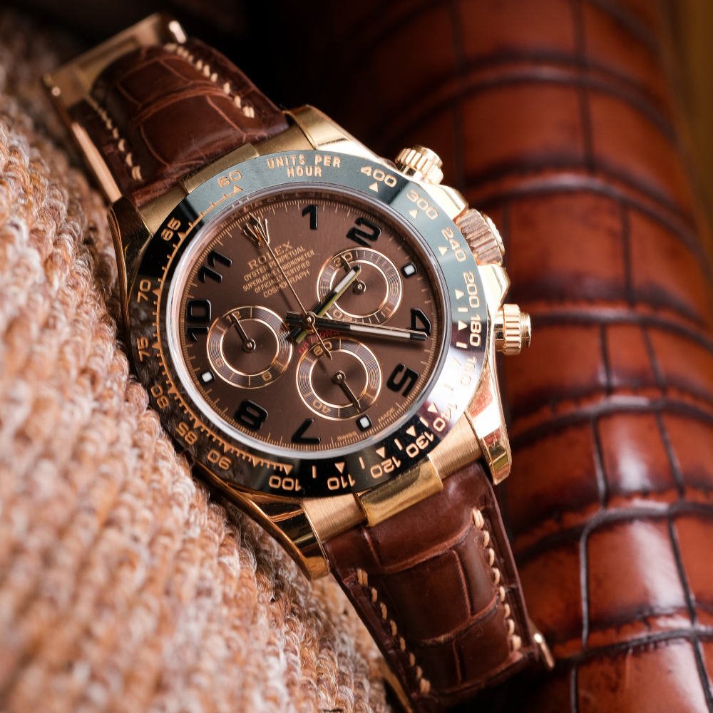 Rolex Daytona Alligator Leather Strap – Deployant Clasp Compatible