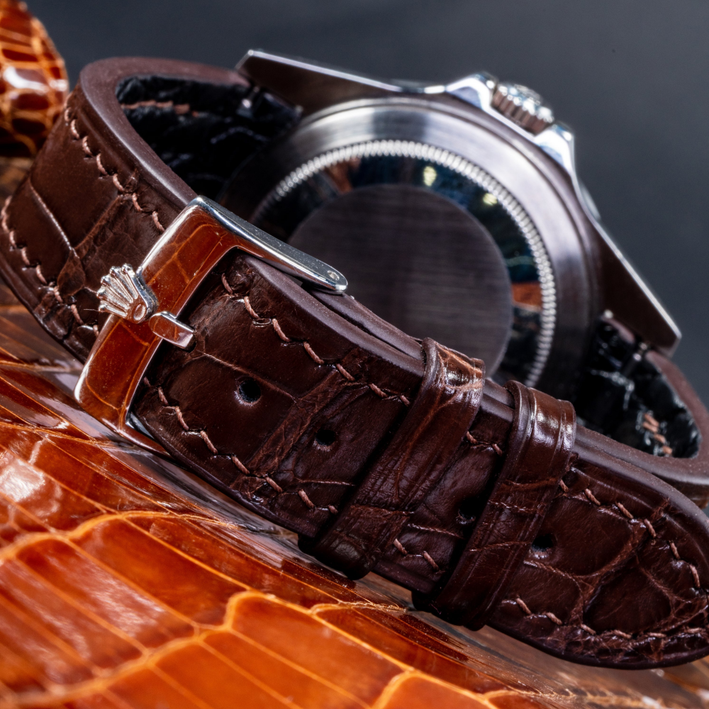 Alligator Leather Strap for Rolex Explorer II