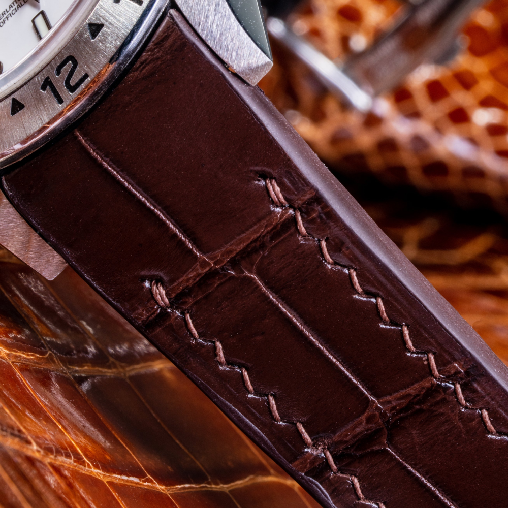 Alligator Leather Strap for Rolex Explorer II