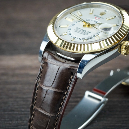 Alligator Leather Strap for Rolex Sky-Dweller