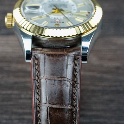 Alligator Leather Strap for Rolex Sky-Dweller