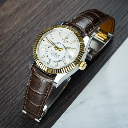 Alligator Leather Strap for Rolex Sky-Dweller