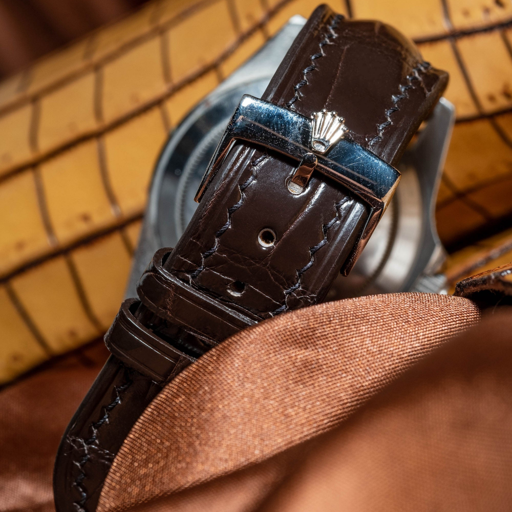 Alligator Leather Strap for Rolex Oyster Perpetual