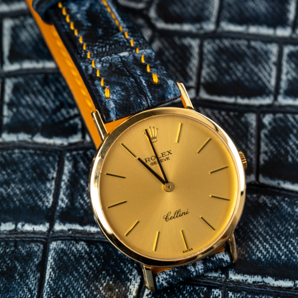Alligator Leather Strap for Rolex Cellini