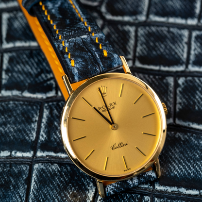 Alligator Leather Strap for Rolex Cellini