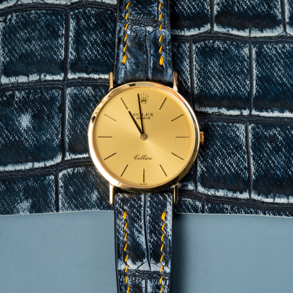 Alligator Leather Strap for Rolex Cellini