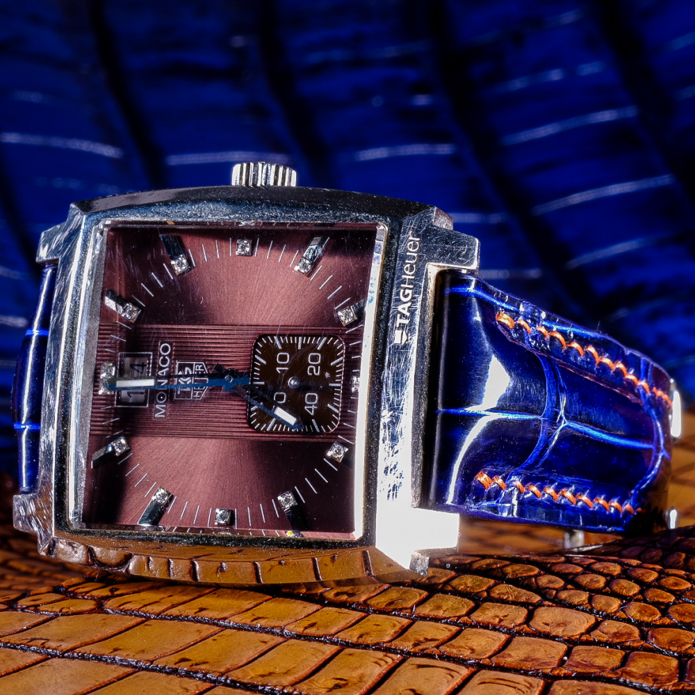 Alligator Leather Strap for Tag Heuer Monaco