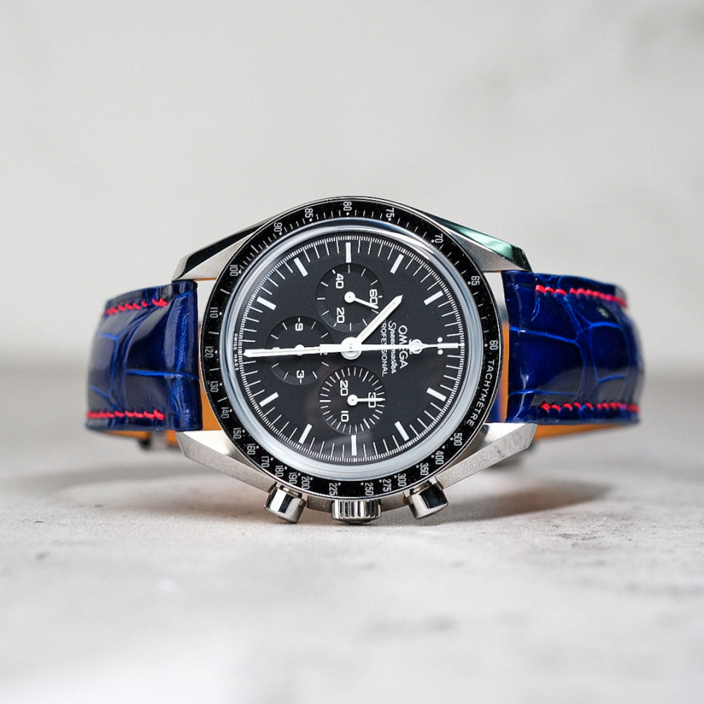 Alligator Leather Strap for Omega Speedmaster