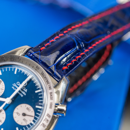 Alligator Leather Strap for Omega Speedmaster