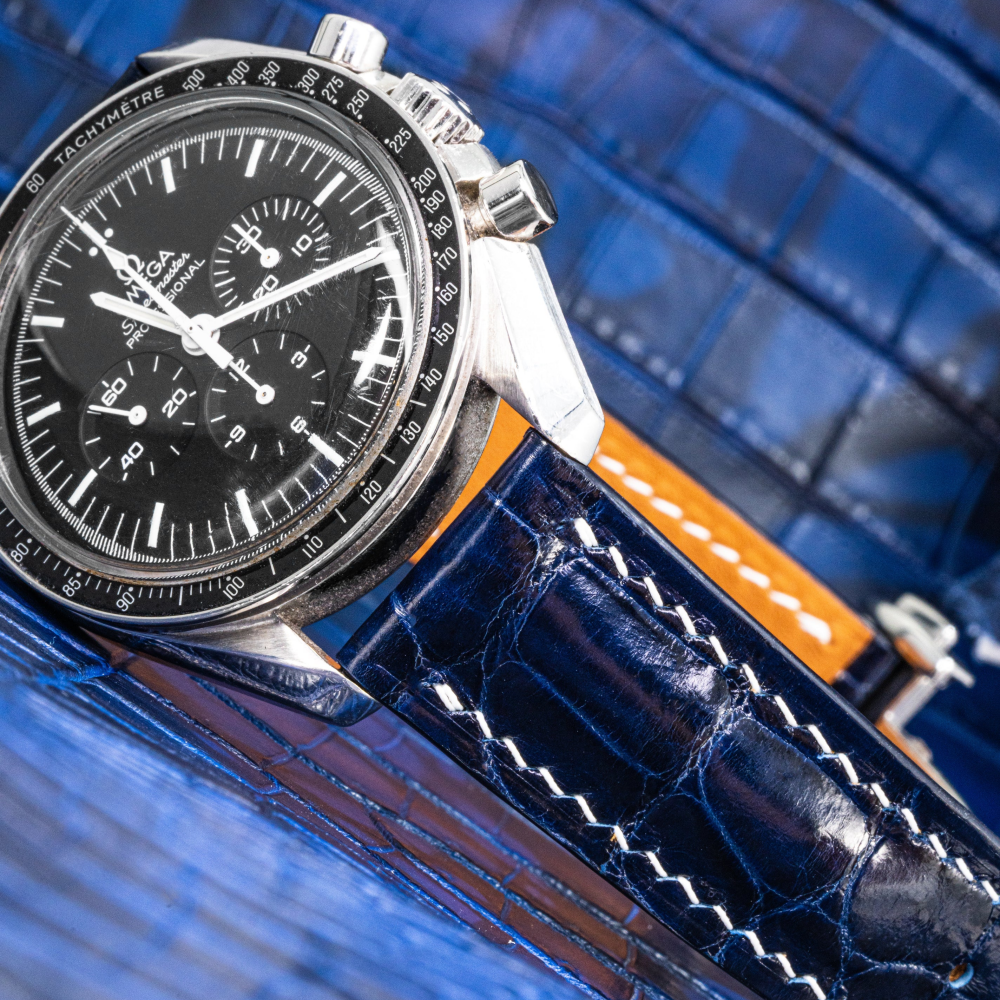 Alligator Leather Strap for Omega Speedmaster
