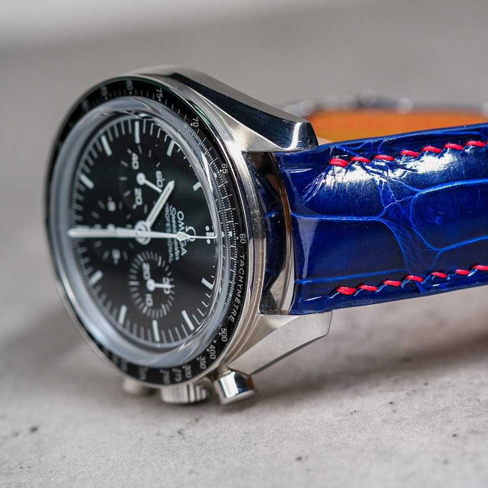 Alligator Leather Strap for Omega Speedmaster