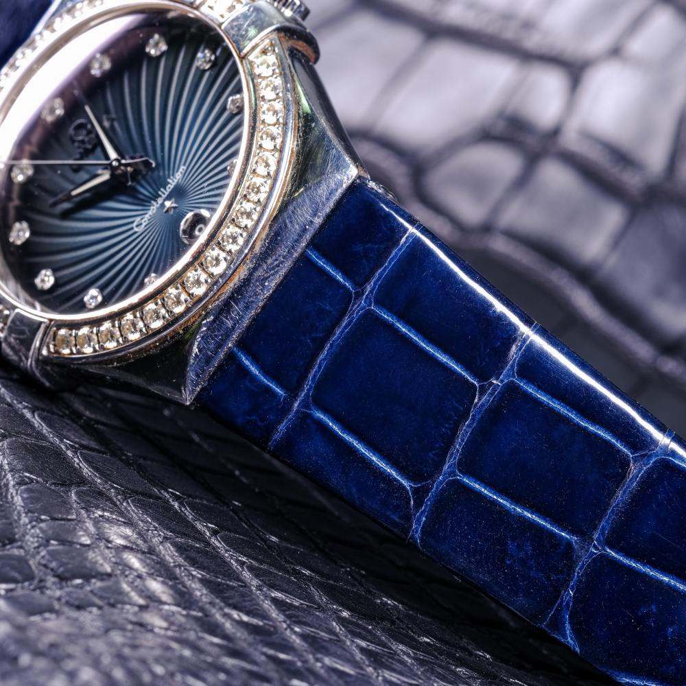 Alligator Leather Strap for Omega Constellation