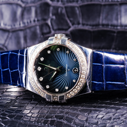 Alligator Leather Strap for Omega Constellation
