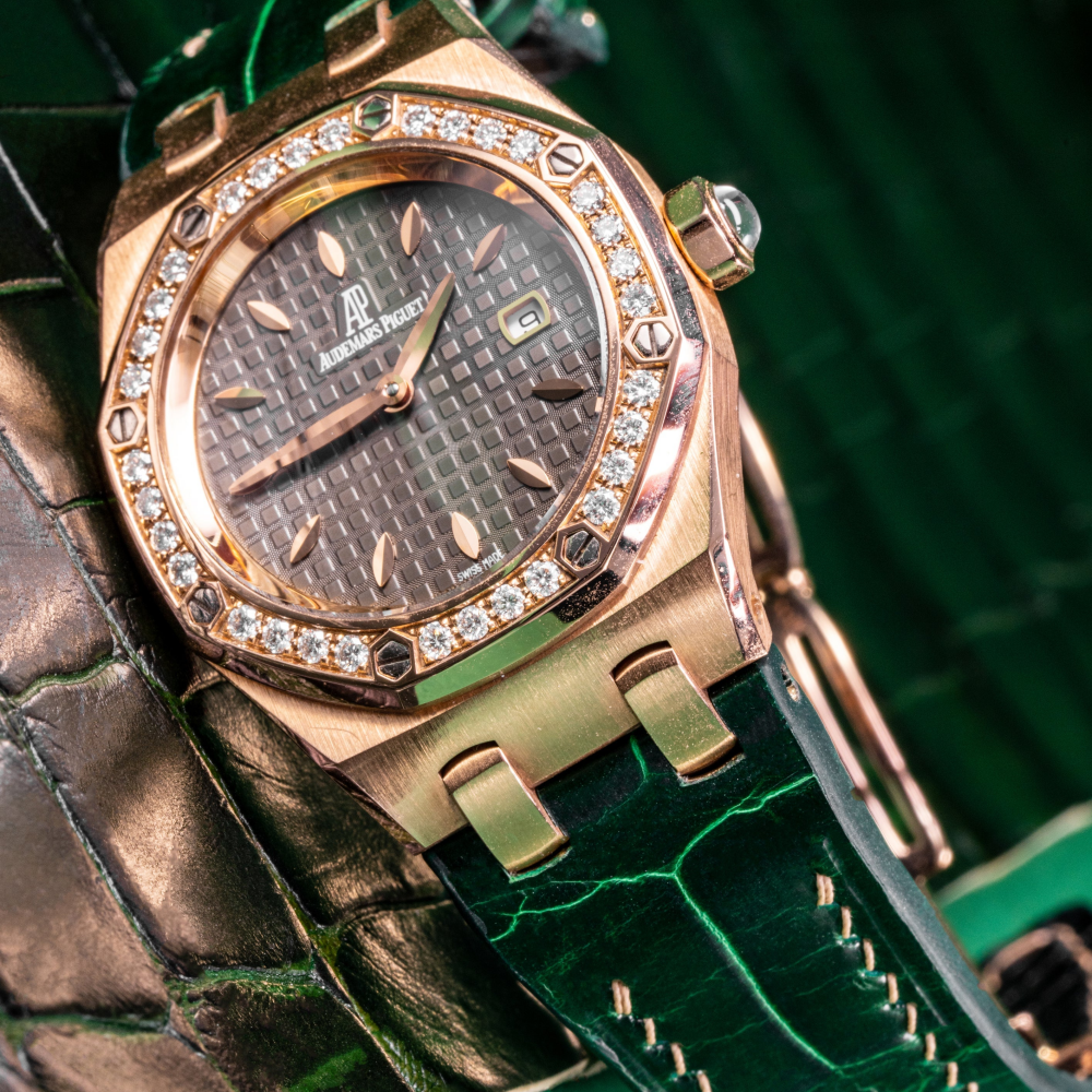 Alligator Leather Strap for AP Women's Watches