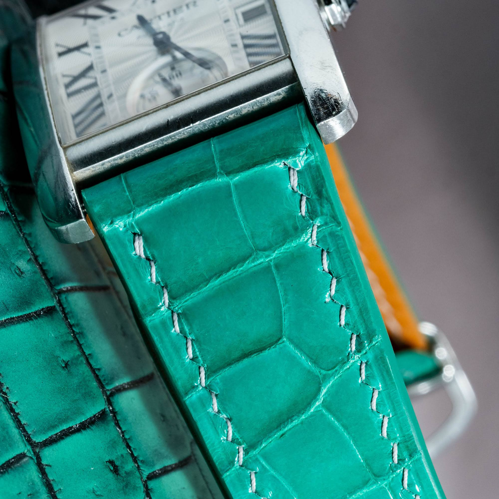Alligator Leather Strap for Cartier Tank