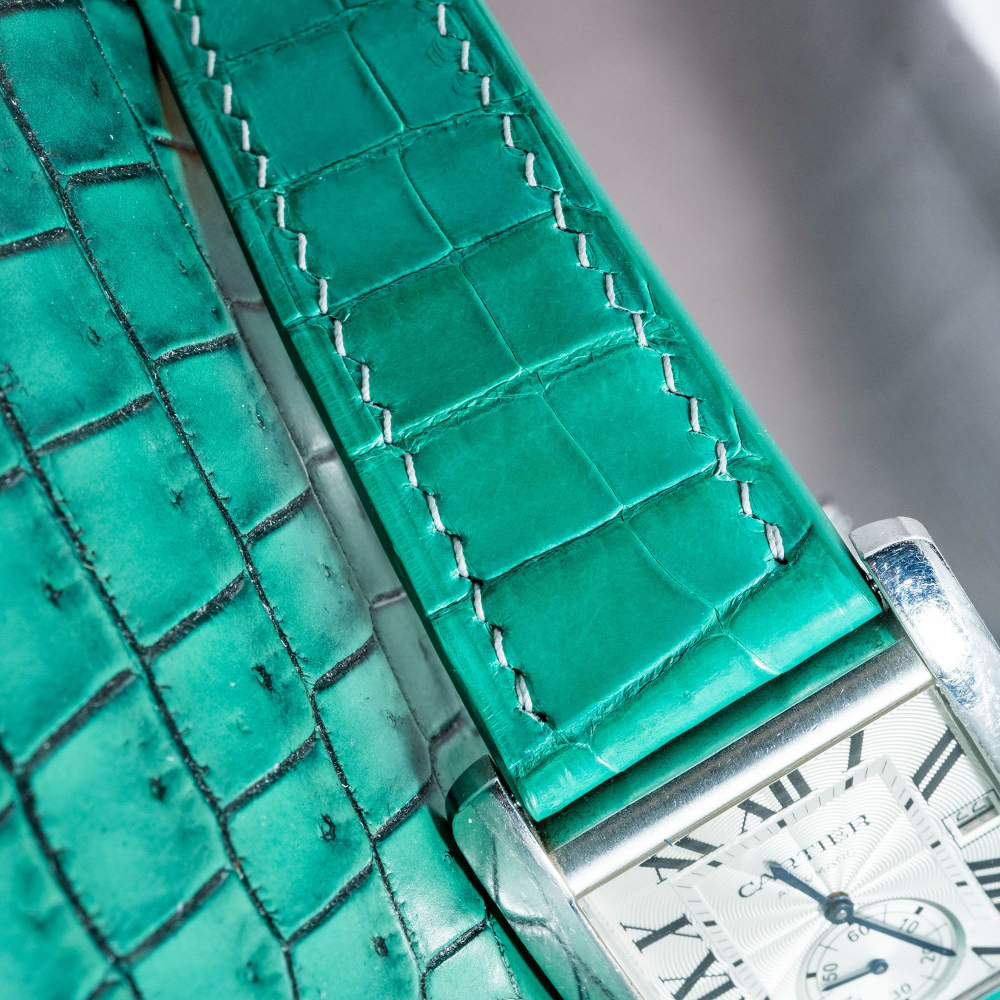 Alligator Leather Strap for Cartier Tank
