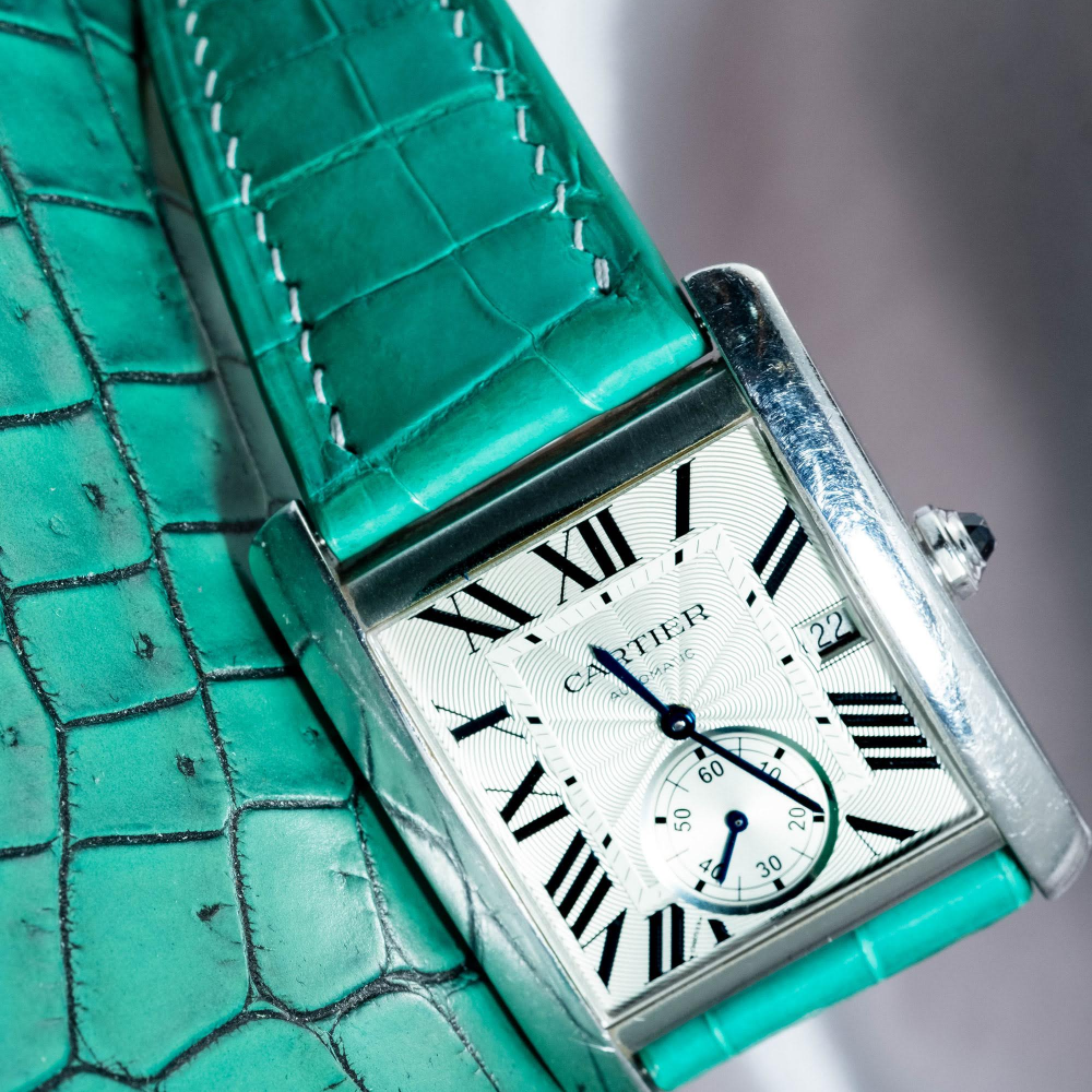 Alligator Leather Strap for Cartier Tank
