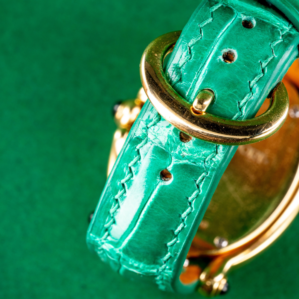 Alligator Leather Strap for Chopard Happy Sport Oval