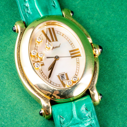 Alligator Leather Strap for Chopard Happy Sport Oval