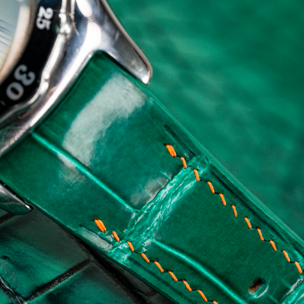 Alligator Leather Strap for Corum Bubble
