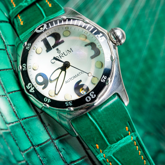 Alligator Leather Strap for Corum Bubble