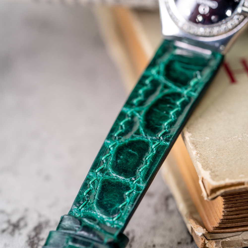 Alligator Leather Strap for Omega Constellation