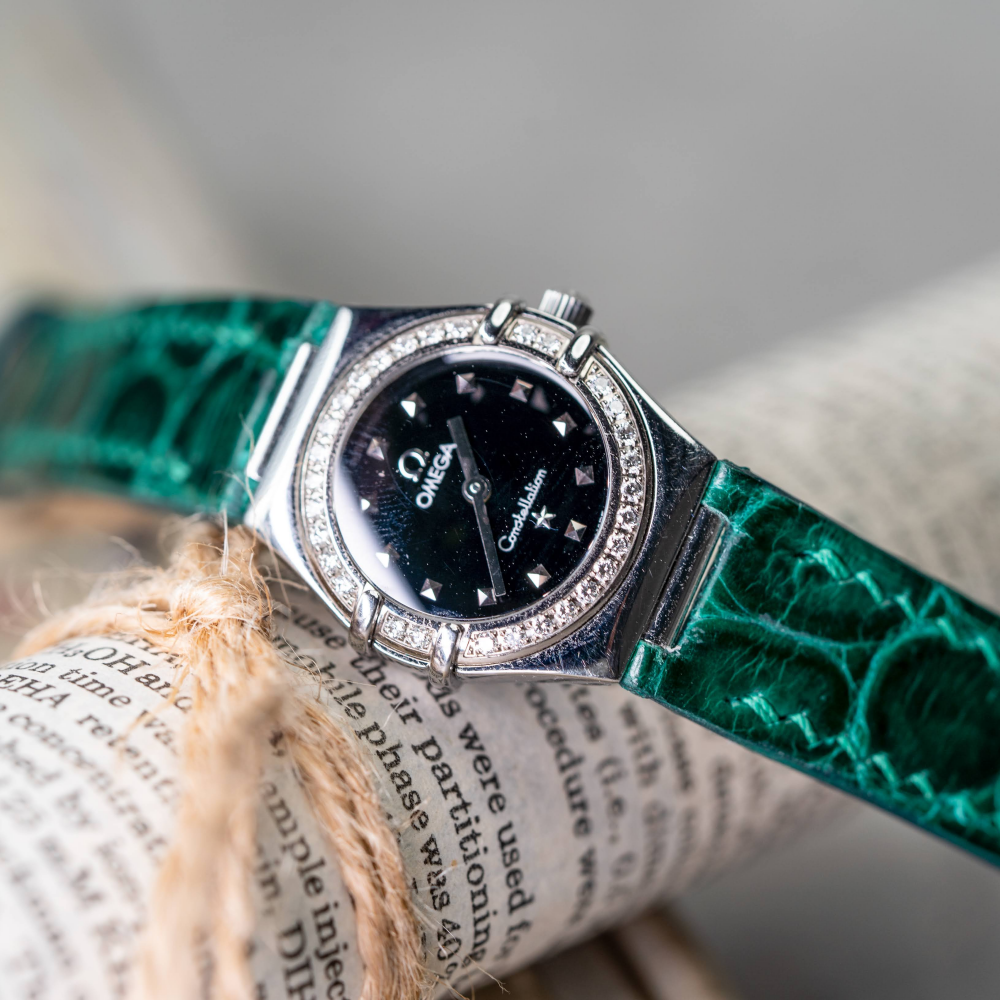 Alligator Leather Strap for Omega Constellation