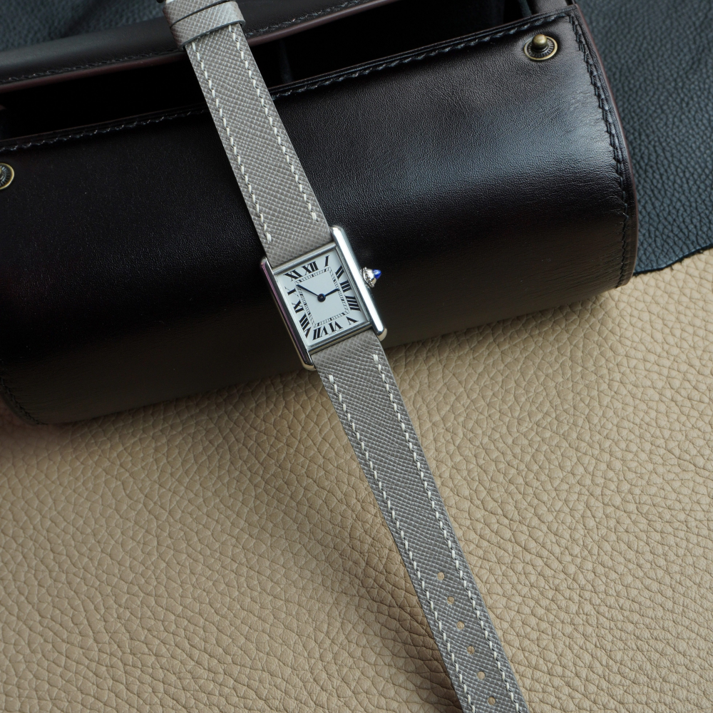 Saffiano Leather Strap for Cartier Tank