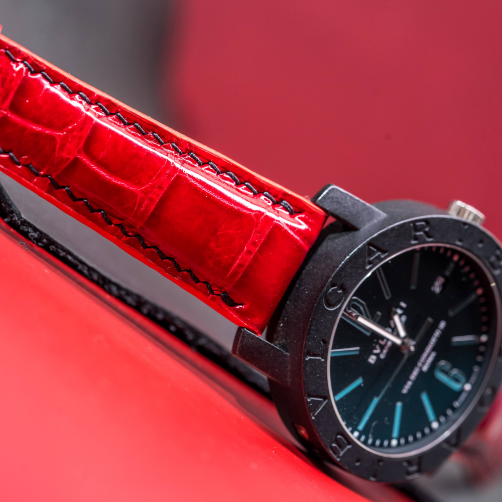 Alligator Leather Strap for Bvlgari