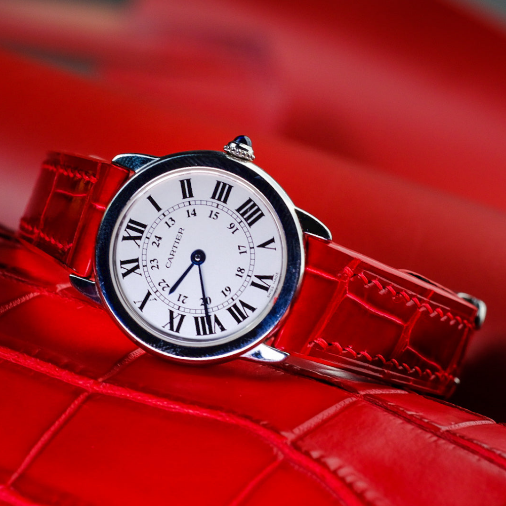 Alligator Leather Strap for Cartier Ronde Solo