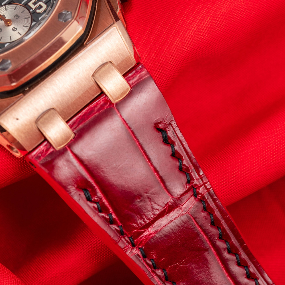 Alligator Leather Strap for AP Royal Oak Offshore 42mm