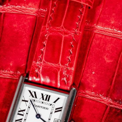 Alligator Leather Strap for Cartier Tank