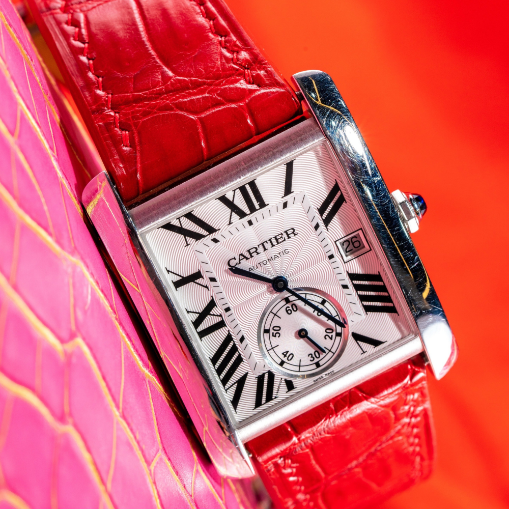 Alligator Leather Strap for Cartier Tank