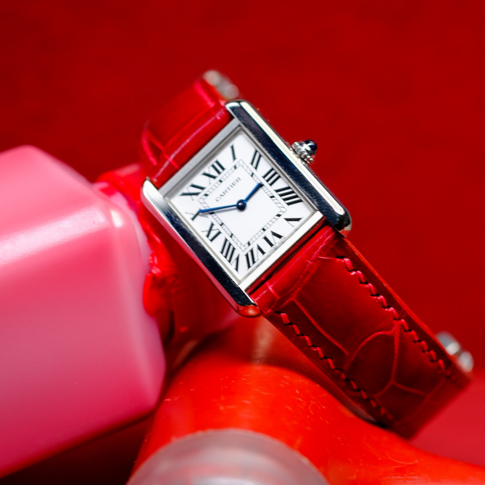 Alligator Leather Strap for Cartier Tank