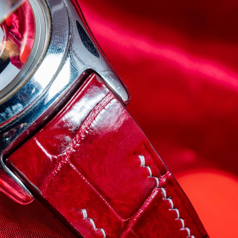 Alligator Leather Strap for Corum Bubble