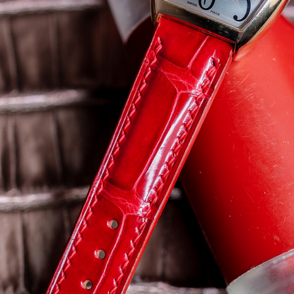Alligator Leather Strap for Franck Muller Platinum Rotor