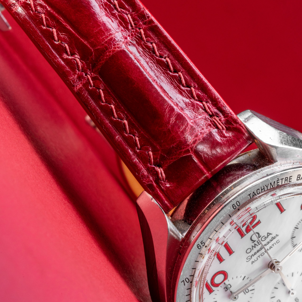 Alligator Leather Strap for Omega Speedmaster