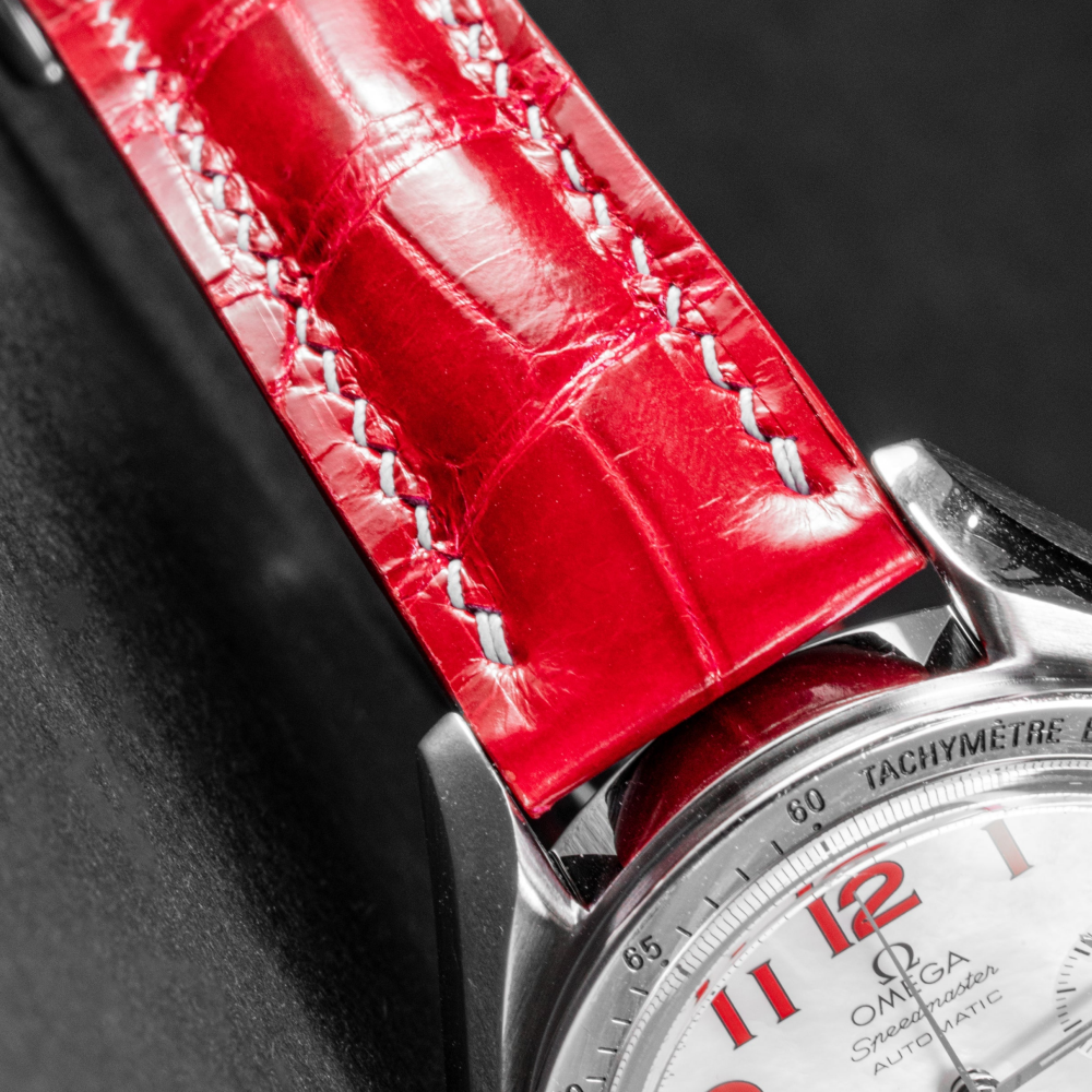 Alligator Leather Strap for Omega Speedmaster