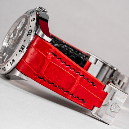 Alligator Leather Strap for Rolex Explorer II