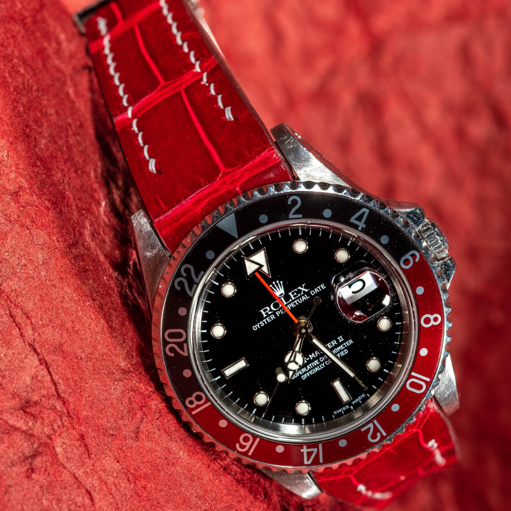 Alligator Leather Strap for Rolex GMT-Master II