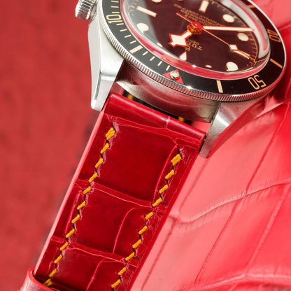 Alligator Leather Strap for Tudor Black Bay
